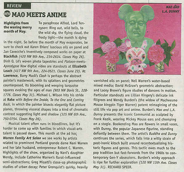 Review of Group Show with photos by greg misarti in May 2007 Willamette Week