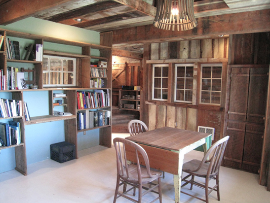 Kitchen and Library for Resident use